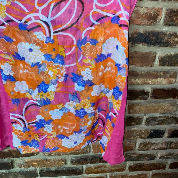 Eyeful Pink Multicolor Floral Infinity Scarf Women's - Picture 3 of 6